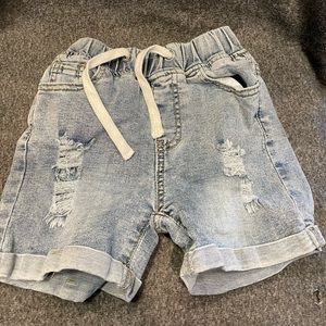 Distressed Denim Shorts